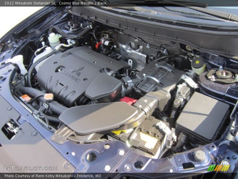 Cosmic Blue Metallic / Black 2012 Mitsubishi Outlander SE