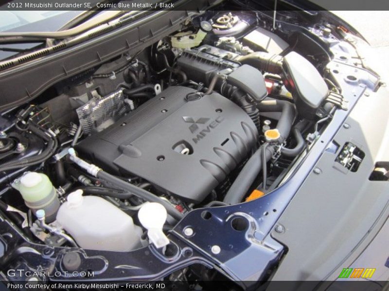 Cosmic Blue Metallic / Black 2012 Mitsubishi Outlander SE