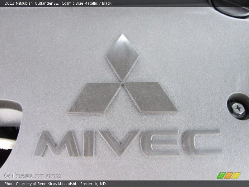 Cosmic Blue Metallic / Black 2012 Mitsubishi Outlander SE