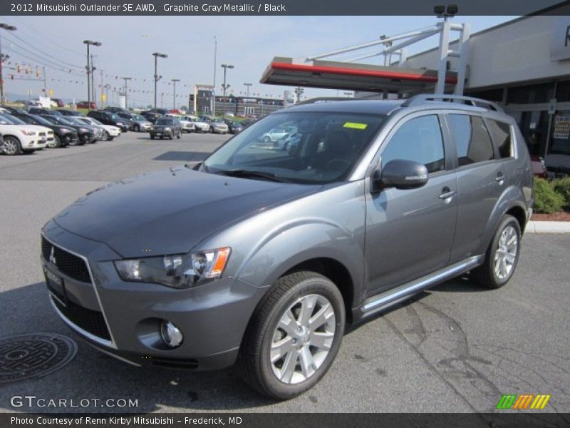 Graphite Gray Metallic / Black 2012 Mitsubishi Outlander SE AWD