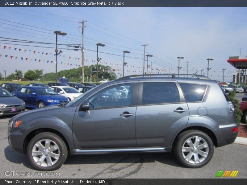 Graphite Gray Metallic / Black 2012 Mitsubishi Outlander SE AWD