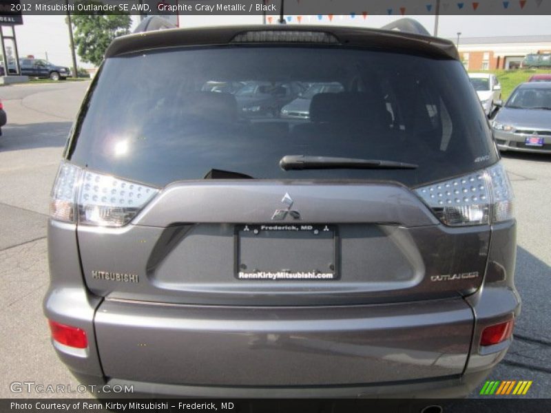 Graphite Gray Metallic / Black 2012 Mitsubishi Outlander SE AWD