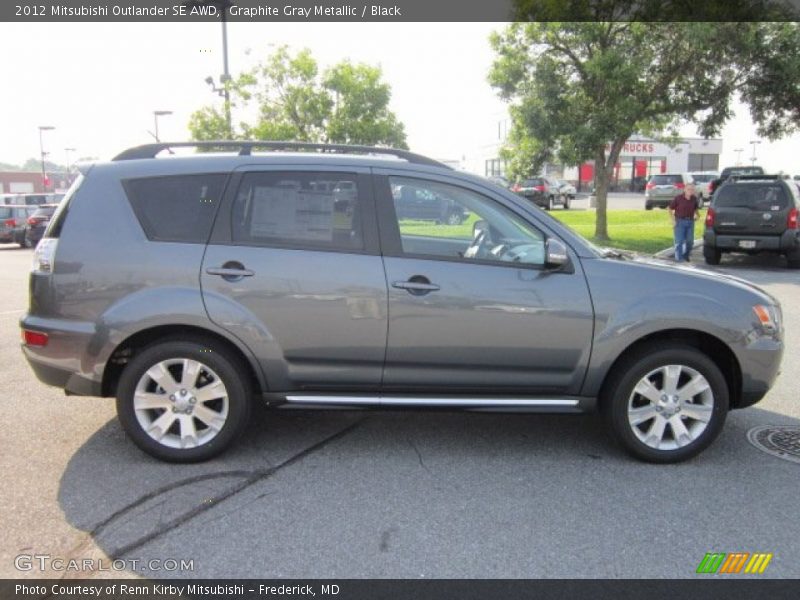 Graphite Gray Metallic / Black 2012 Mitsubishi Outlander SE AWD