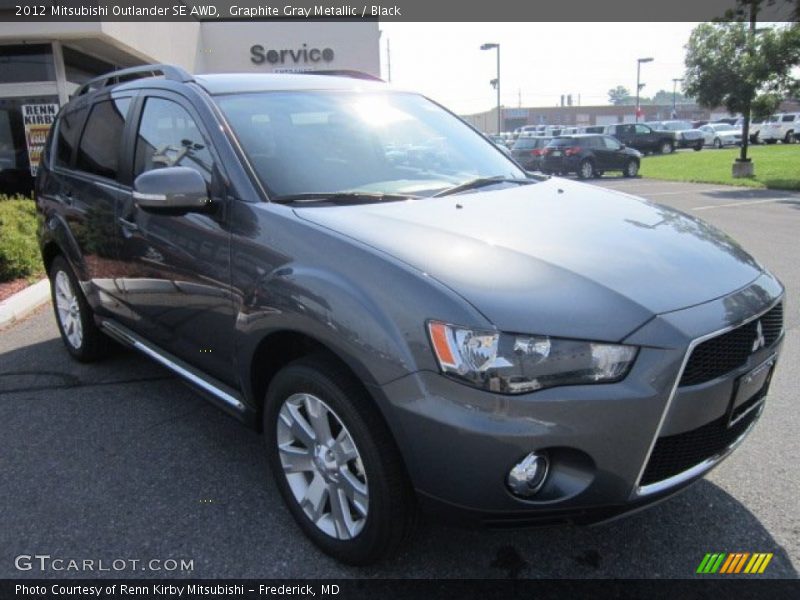 Graphite Gray Metallic / Black 2012 Mitsubishi Outlander SE AWD
