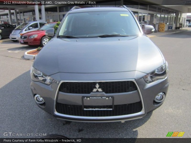 Graphite Gray Metallic / Black 2012 Mitsubishi Outlander SE AWD