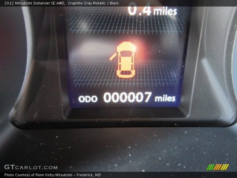 Graphite Gray Metallic / Black 2012 Mitsubishi Outlander SE AWD