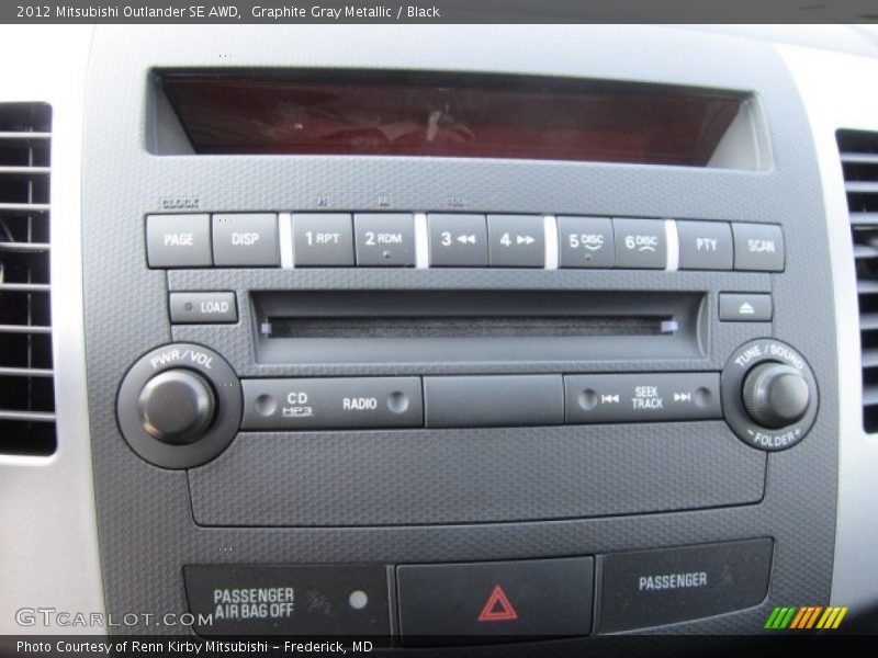 Graphite Gray Metallic / Black 2012 Mitsubishi Outlander SE AWD