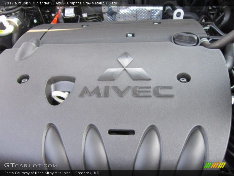 Graphite Gray Metallic / Black 2012 Mitsubishi Outlander SE AWD