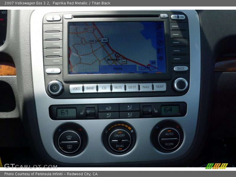 Paprika Red Metallic / Titan Black 2007 Volkswagen Eos 3.2