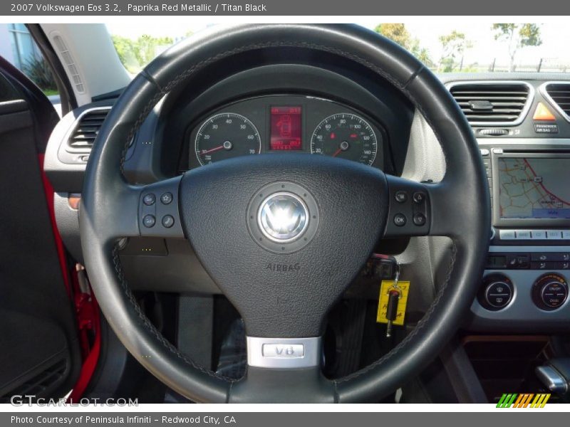 Paprika Red Metallic / Titan Black 2007 Volkswagen Eos 3.2