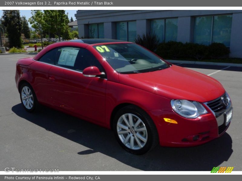 Paprika Red Metallic / Titan Black 2007 Volkswagen Eos 3.2