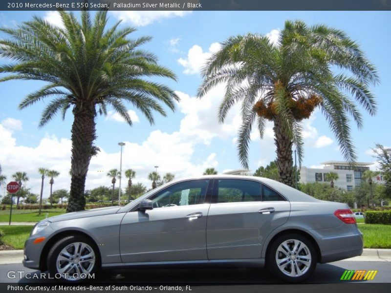 Palladium Silver Metallic / Black 2010 Mercedes-Benz E 550 Sedan
