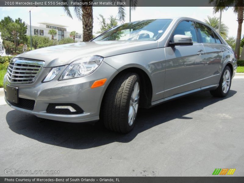 Palladium Silver Metallic / Black 2010 Mercedes-Benz E 550 Sedan