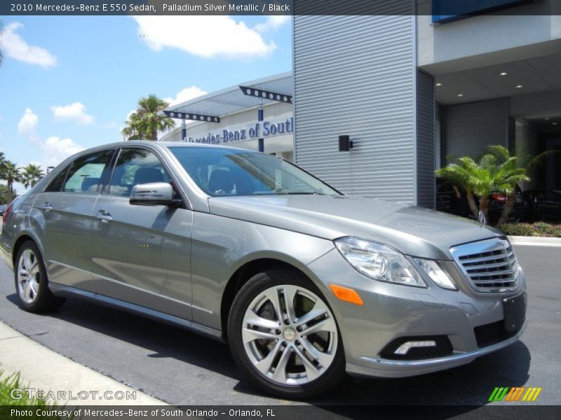 Palladium Silver Metallic / Black 2010 Mercedes-Benz E 550 Sedan