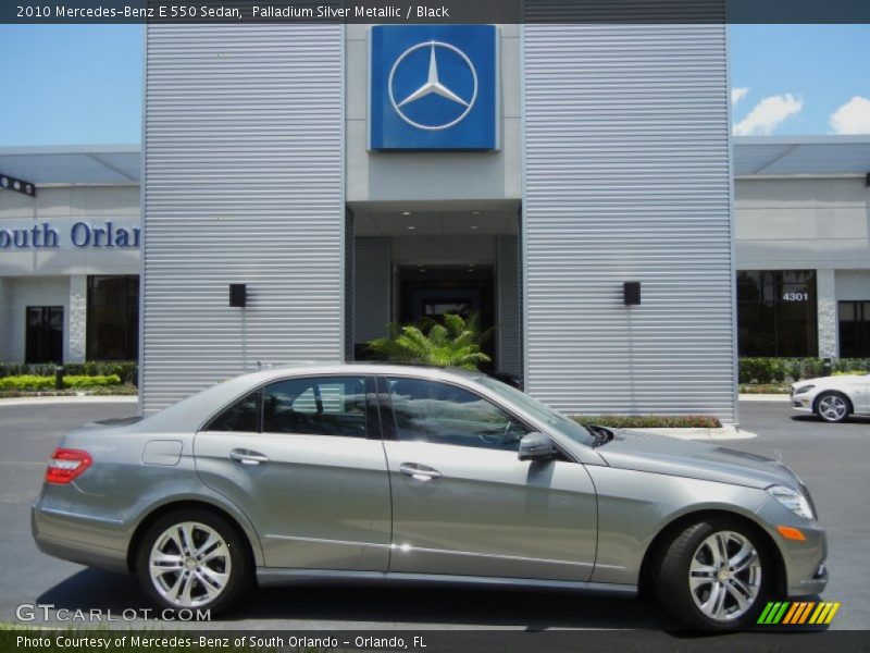 Palladium Silver Metallic / Black 2010 Mercedes-Benz E 550 Sedan