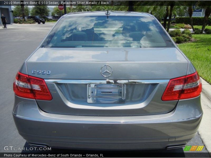 Palladium Silver Metallic / Black 2010 Mercedes-Benz E 550 Sedan