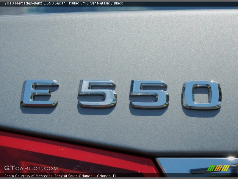 Palladium Silver Metallic / Black 2010 Mercedes-Benz E 550 Sedan