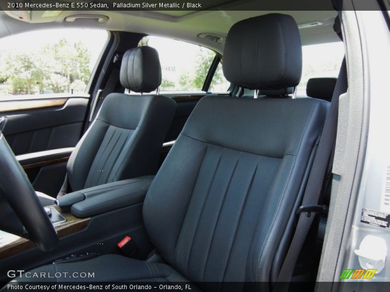 Palladium Silver Metallic / Black 2010 Mercedes-Benz E 550 Sedan