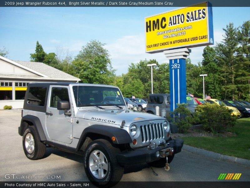 Bright Silver Metallic / Dark Slate Gray/Medium Slate Gray 2009 Jeep Wrangler Rubicon 4x4