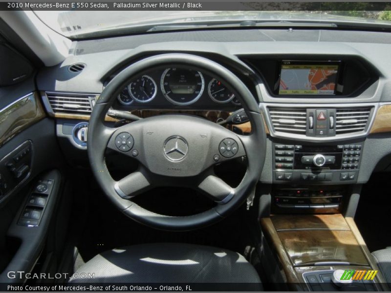 Palladium Silver Metallic / Black 2010 Mercedes-Benz E 550 Sedan