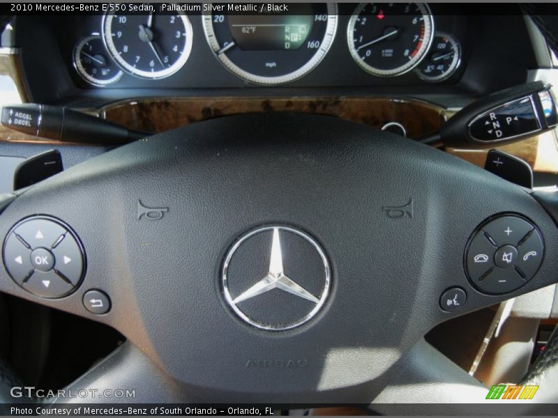Palladium Silver Metallic / Black 2010 Mercedes-Benz E 550 Sedan