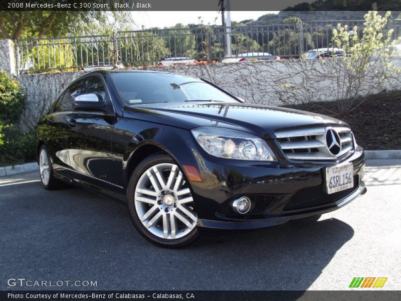 Black / Black 2008 Mercedes-Benz C 300 Sport
