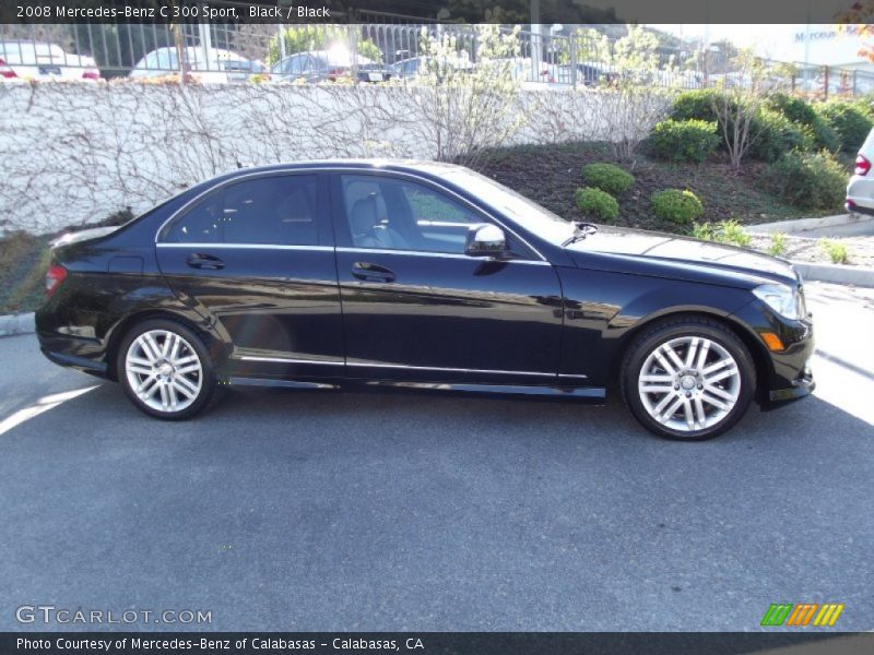 Black / Black 2008 Mercedes-Benz C 300 Sport