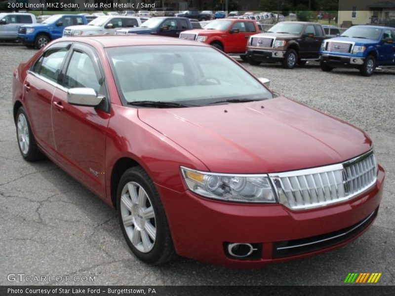 Vivid Red Metallic / Sand 2008 Lincoln MKZ Sedan