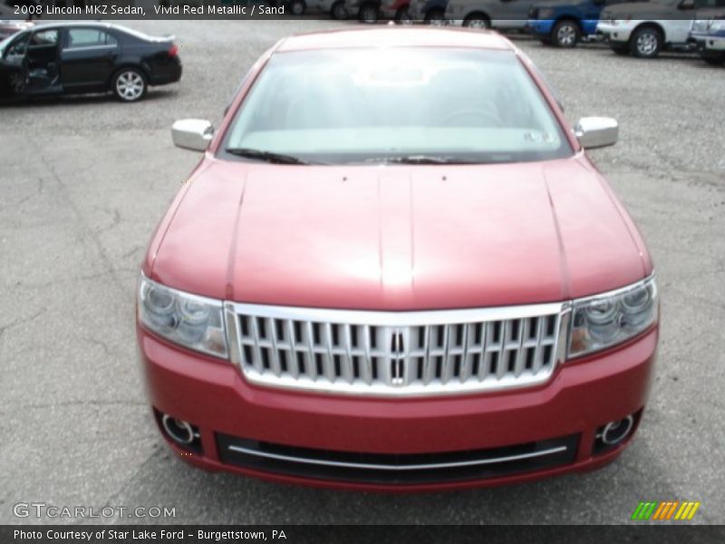 Vivid Red Metallic / Sand 2008 Lincoln MKZ Sedan