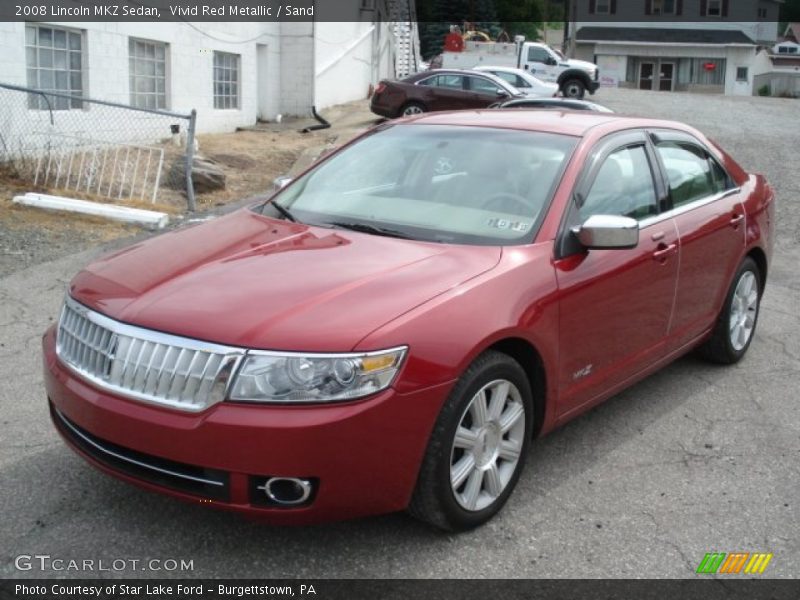 Vivid Red Metallic / Sand 2008 Lincoln MKZ Sedan