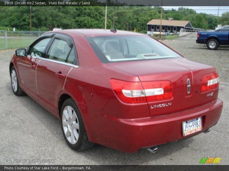 Vivid Red Metallic / Sand 2008 Lincoln MKZ Sedan