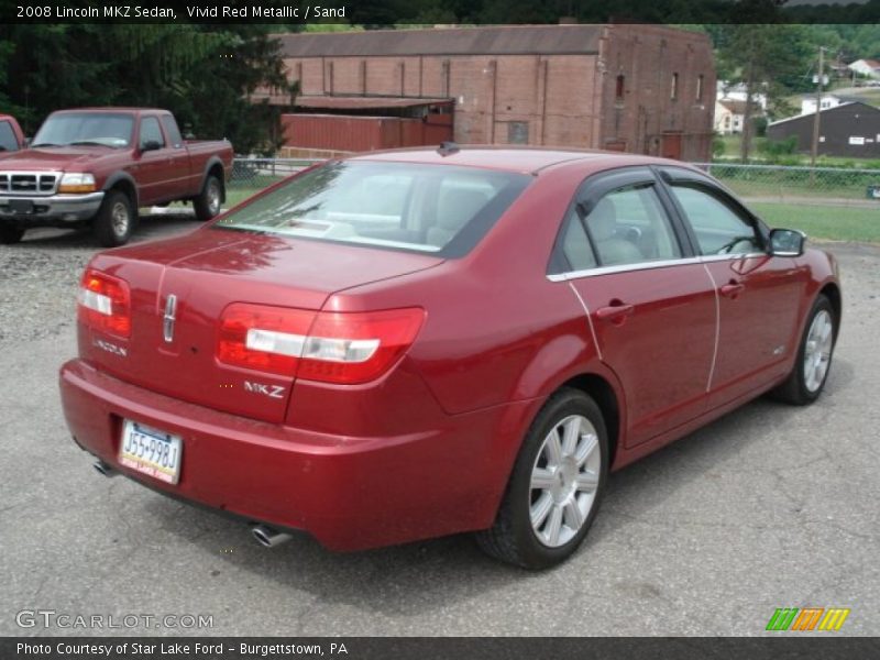 Vivid Red Metallic / Sand 2008 Lincoln MKZ Sedan