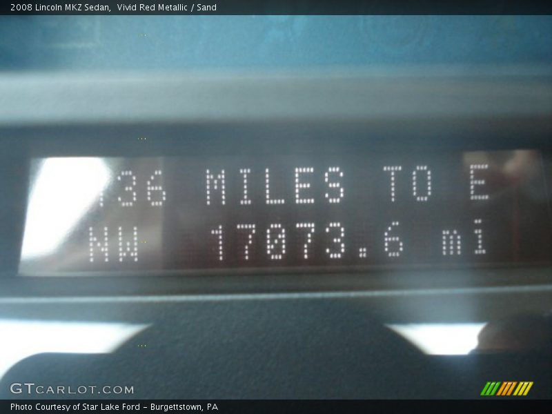 Vivid Red Metallic / Sand 2008 Lincoln MKZ Sedan