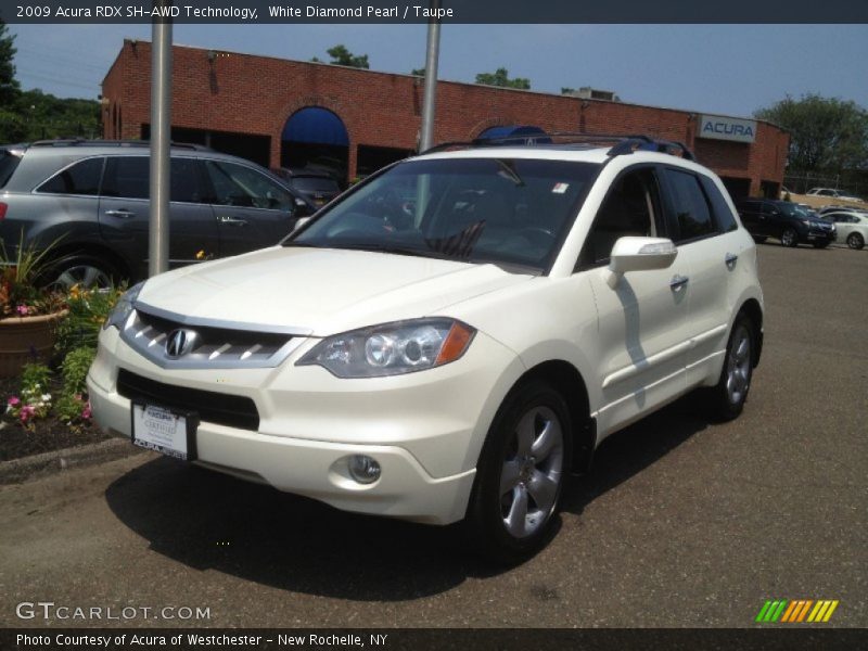 White Diamond Pearl / Taupe 2009 Acura RDX SH-AWD Technology