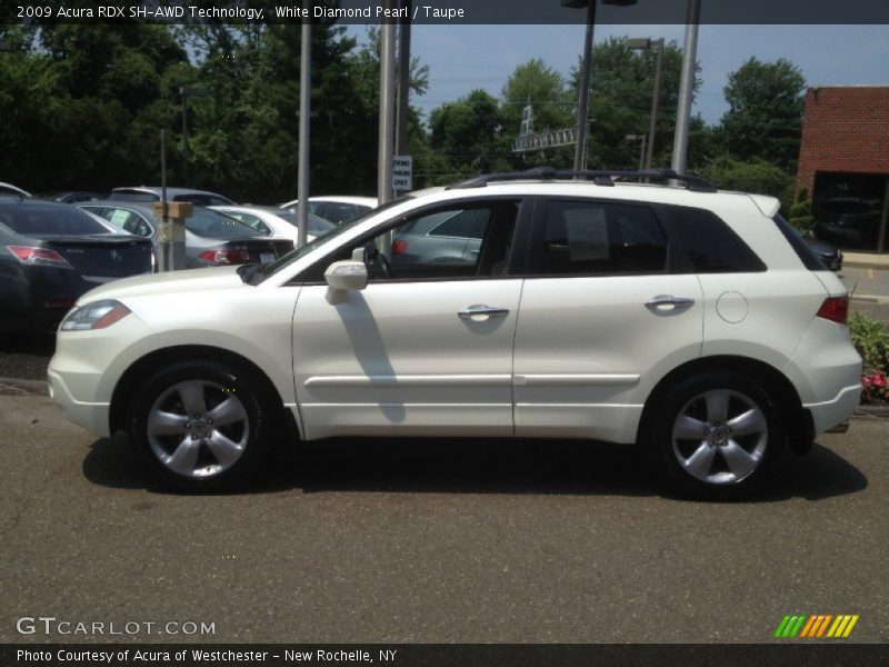 White Diamond Pearl / Taupe 2009 Acura RDX SH-AWD Technology