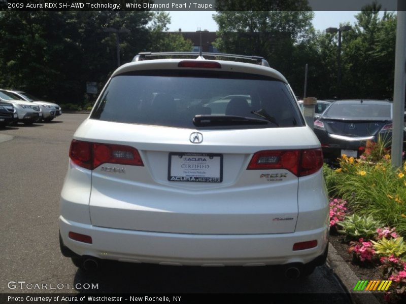 White Diamond Pearl / Taupe 2009 Acura RDX SH-AWD Technology