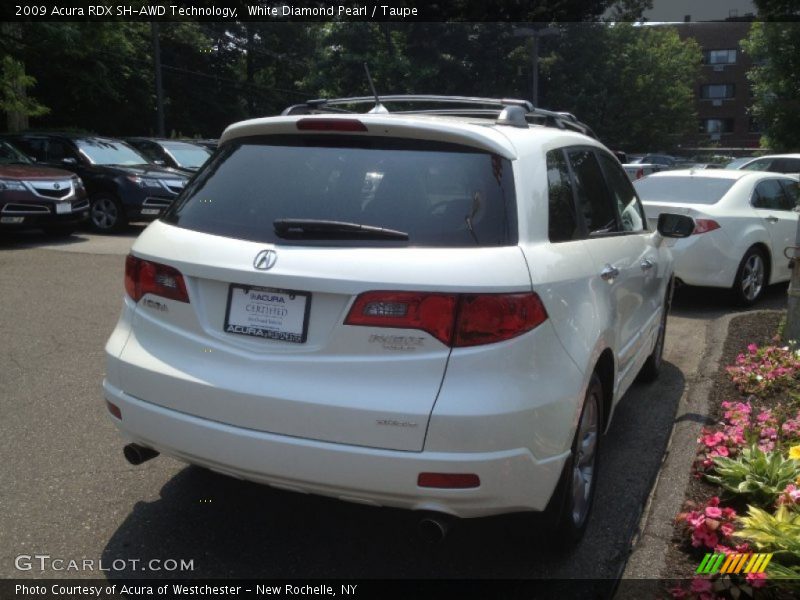 White Diamond Pearl / Taupe 2009 Acura RDX SH-AWD Technology