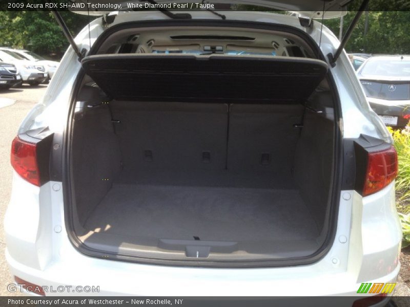 White Diamond Pearl / Taupe 2009 Acura RDX SH-AWD Technology