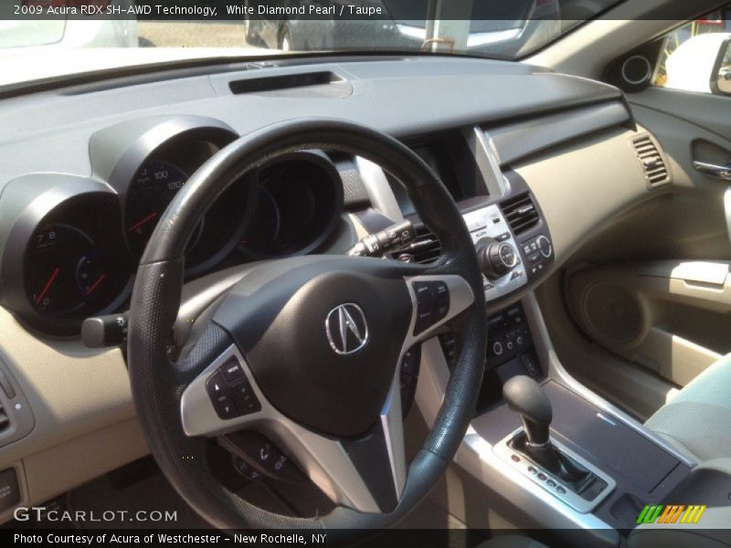 White Diamond Pearl / Taupe 2009 Acura RDX SH-AWD Technology