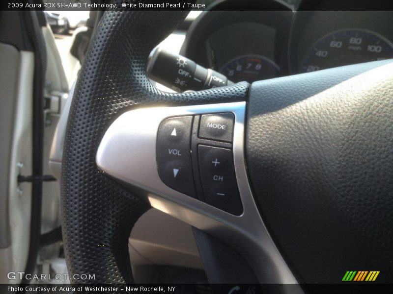 White Diamond Pearl / Taupe 2009 Acura RDX SH-AWD Technology