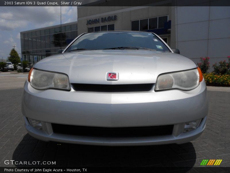 Silver / Gray 2003 Saturn ION 3 Quad Coupe