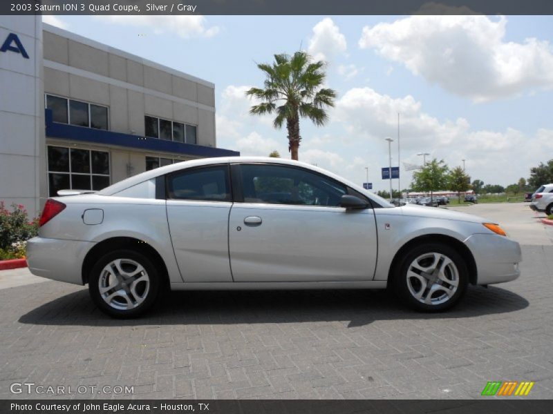 Silver / Gray 2003 Saturn ION 3 Quad Coupe