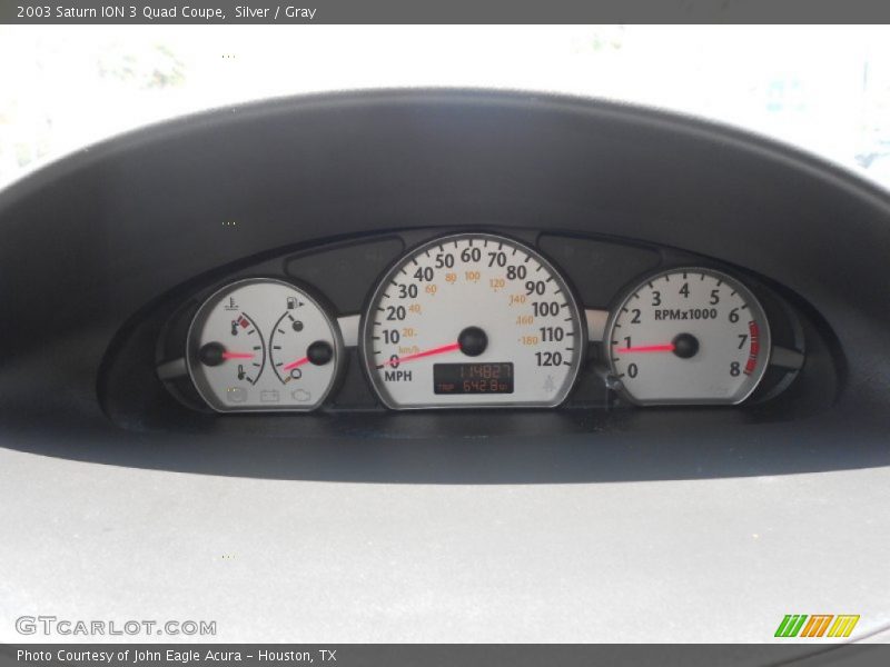 Silver / Gray 2003 Saturn ION 3 Quad Coupe