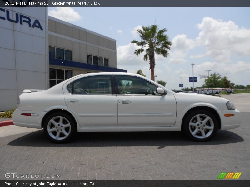 Glacier White Pearl / Black 2002 Nissan Maxima SE