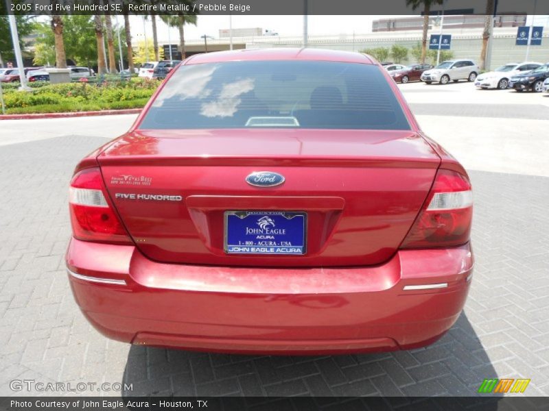 Redfire Metallic / Pebble Beige 2005 Ford Five Hundred SE