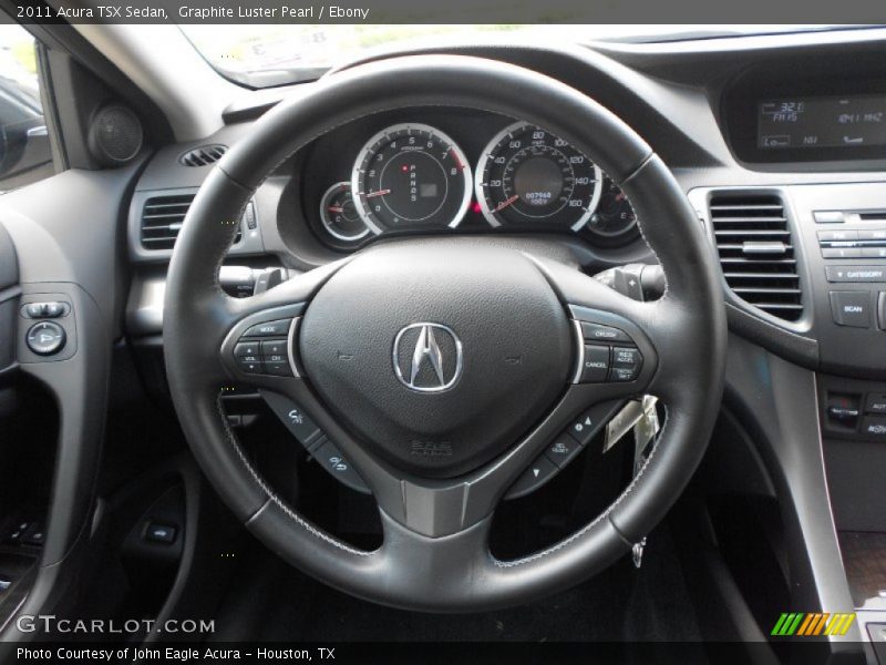 Graphite Luster Pearl / Ebony 2011 Acura TSX Sedan
