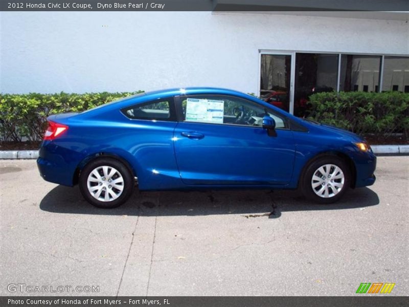 Dyno Blue Pearl / Gray 2012 Honda Civic LX Coupe