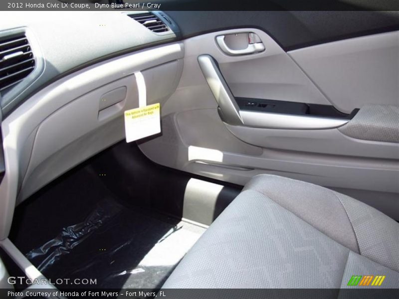 Dyno Blue Pearl / Gray 2012 Honda Civic LX Coupe