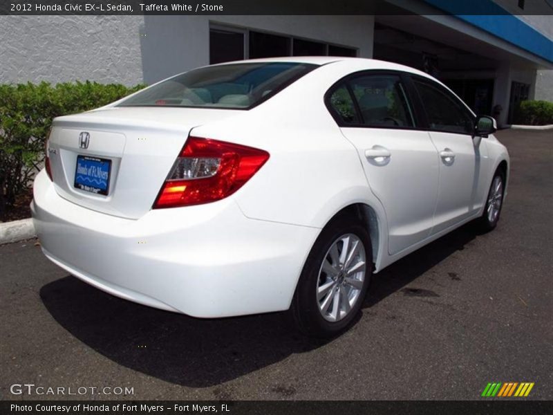 Taffeta White / Stone 2012 Honda Civic EX-L Sedan