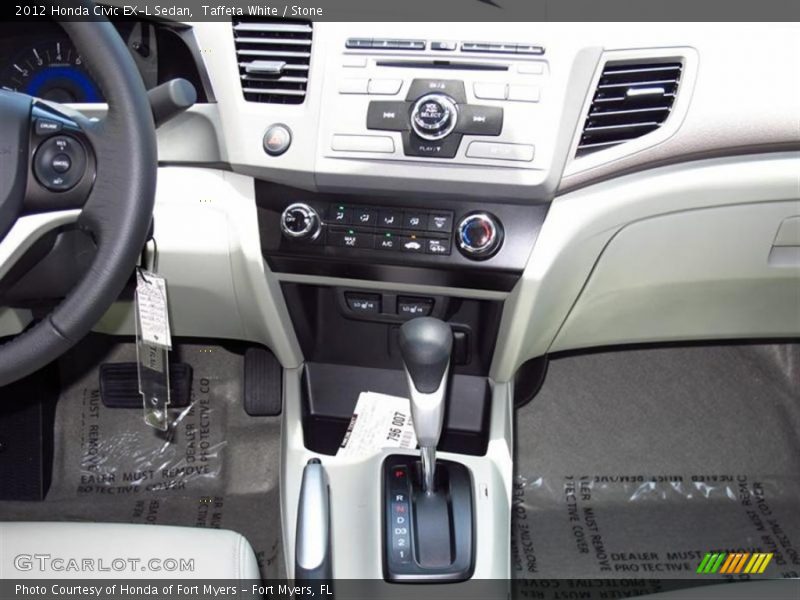Taffeta White / Stone 2012 Honda Civic EX-L Sedan